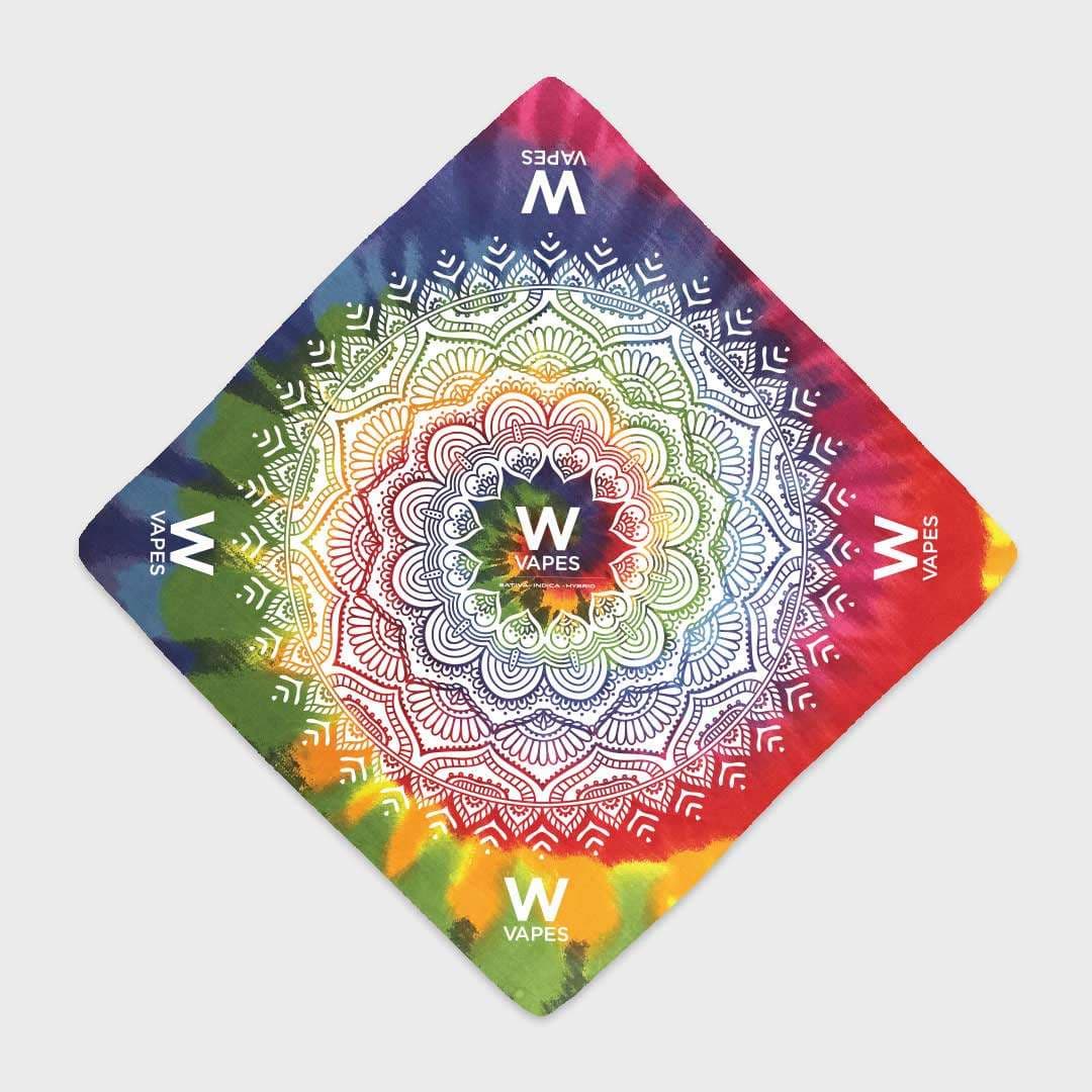 Custom tie-dye bandanas screen printed by Printology