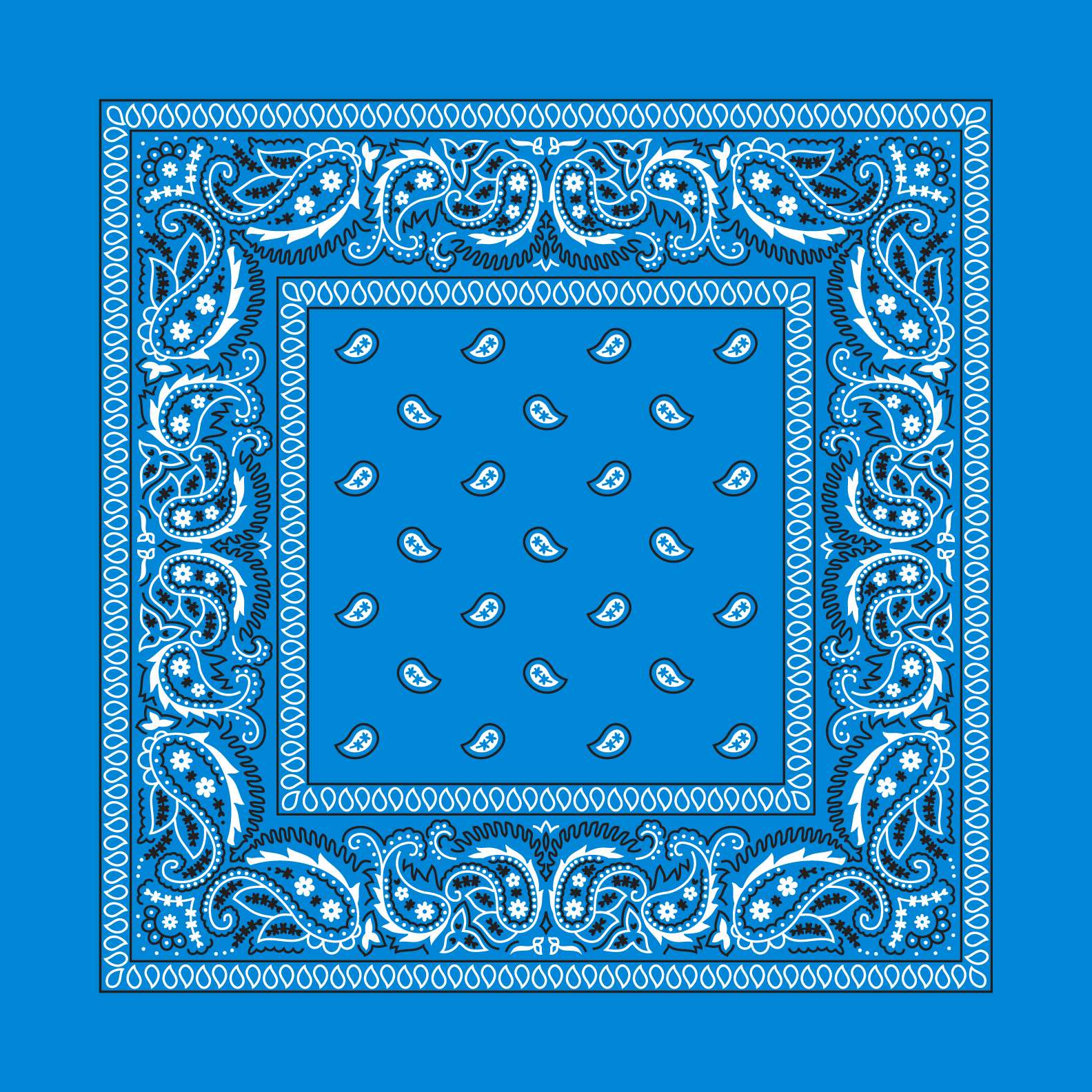 Classic Paisley Bandana Template