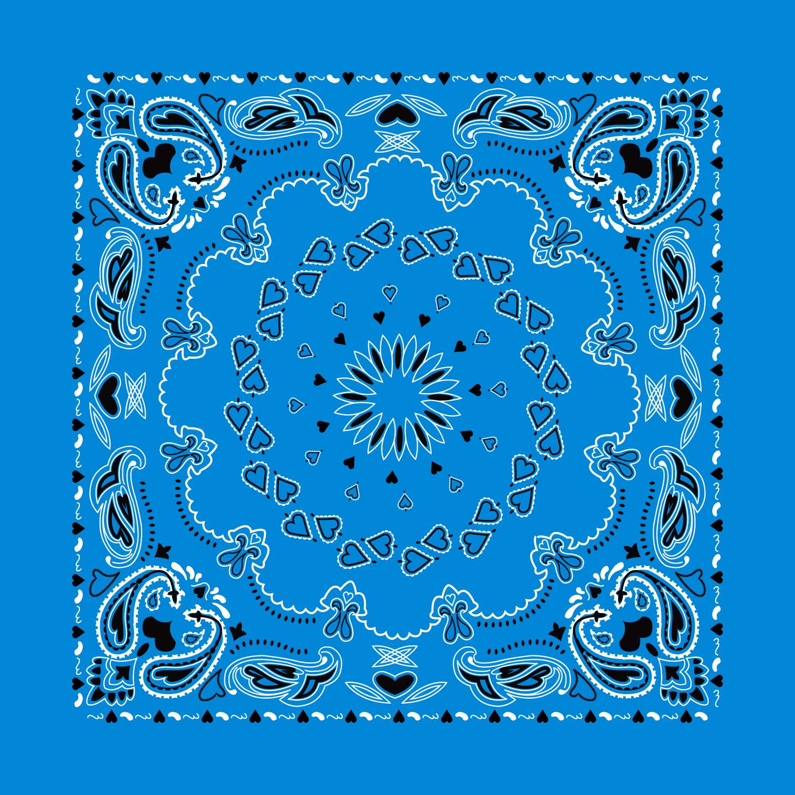 Paisley Medallion Bandana Template