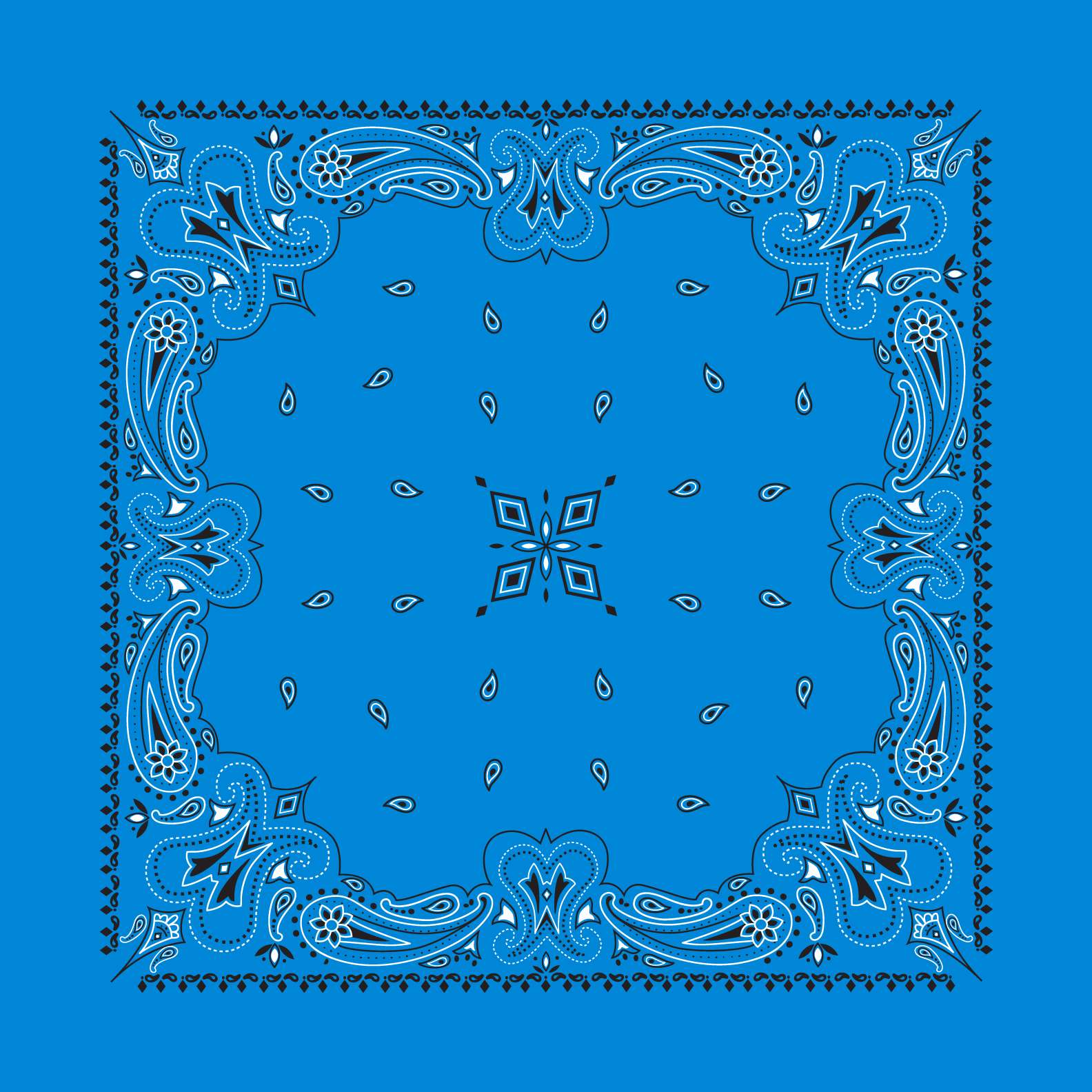 Filigree Scroll Bandana Template