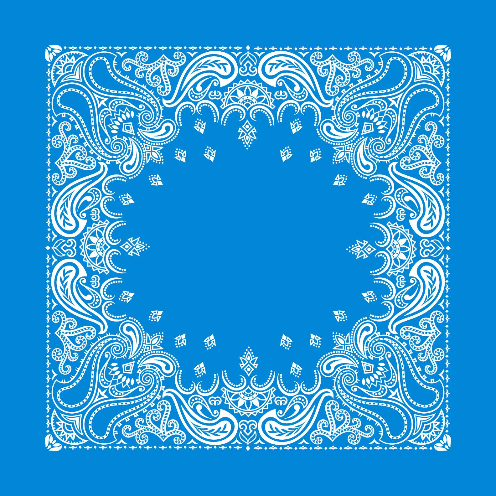 Open-Center Paisley Bandana Template