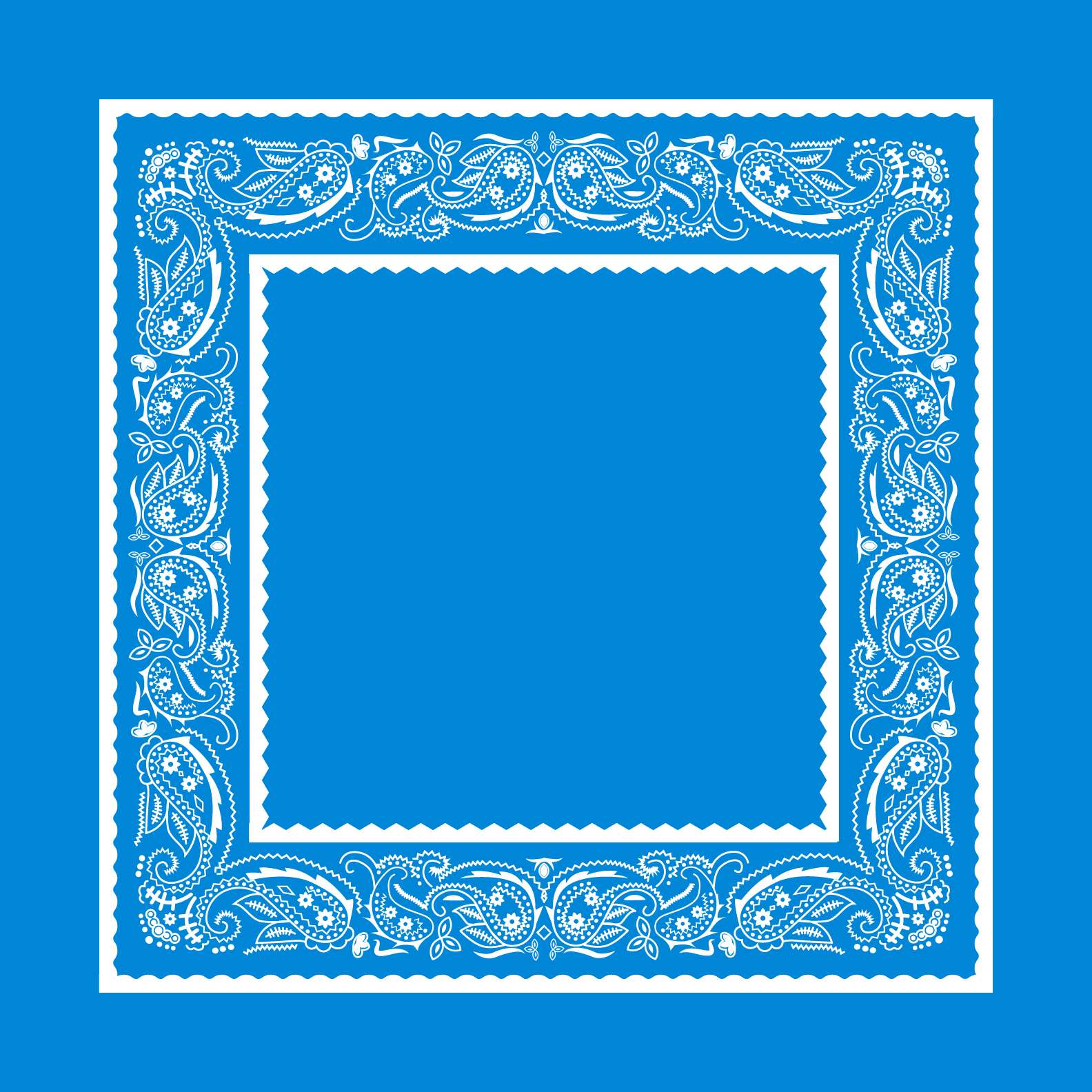 Scalloped Frame Bandana Template