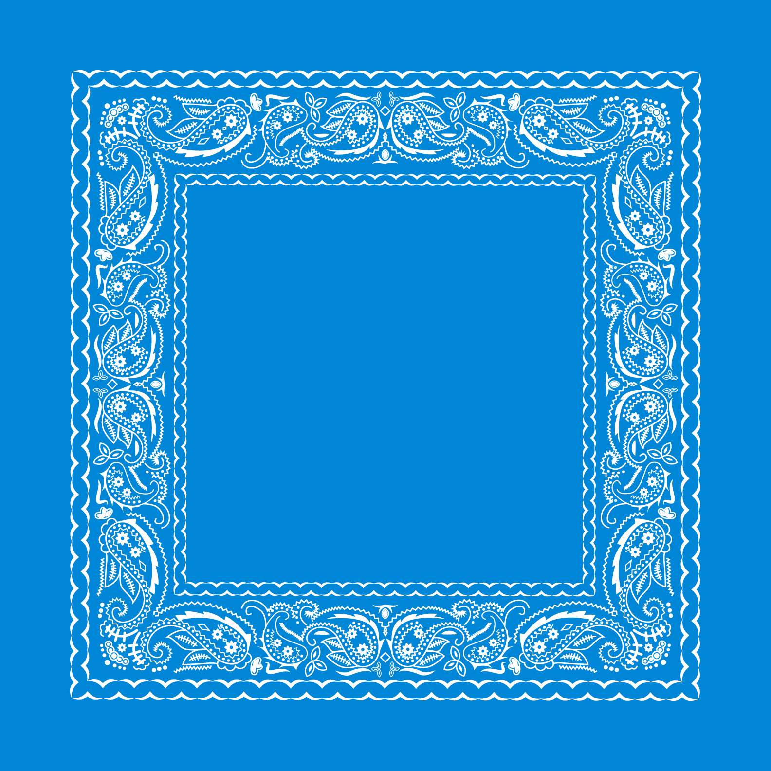 Elegant Paisley Border Bandana Template